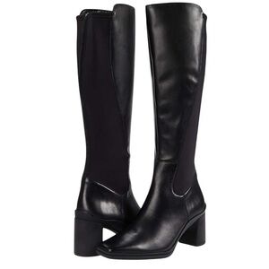 Naturalizer Axel 2 Size 8 Wide Black Heeled Knee-High Boots